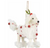Felt Poodle With Garland Ornament