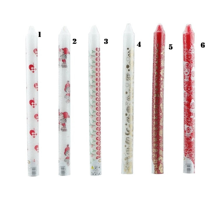 Assorted Advent Candle - Danish (Kalenderly)