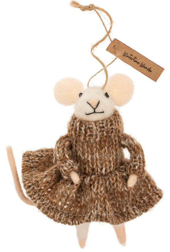 Wintertime Wanda Mouse Ornament