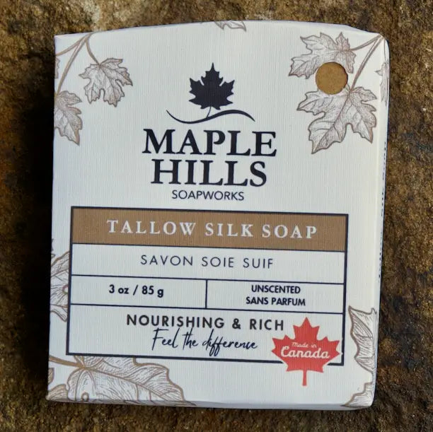 Unscented Tallow & Silk Soap | Maple Hills Soapworks