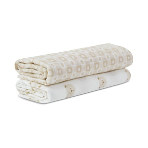 Muslin Swaddles (2pk) - Beige