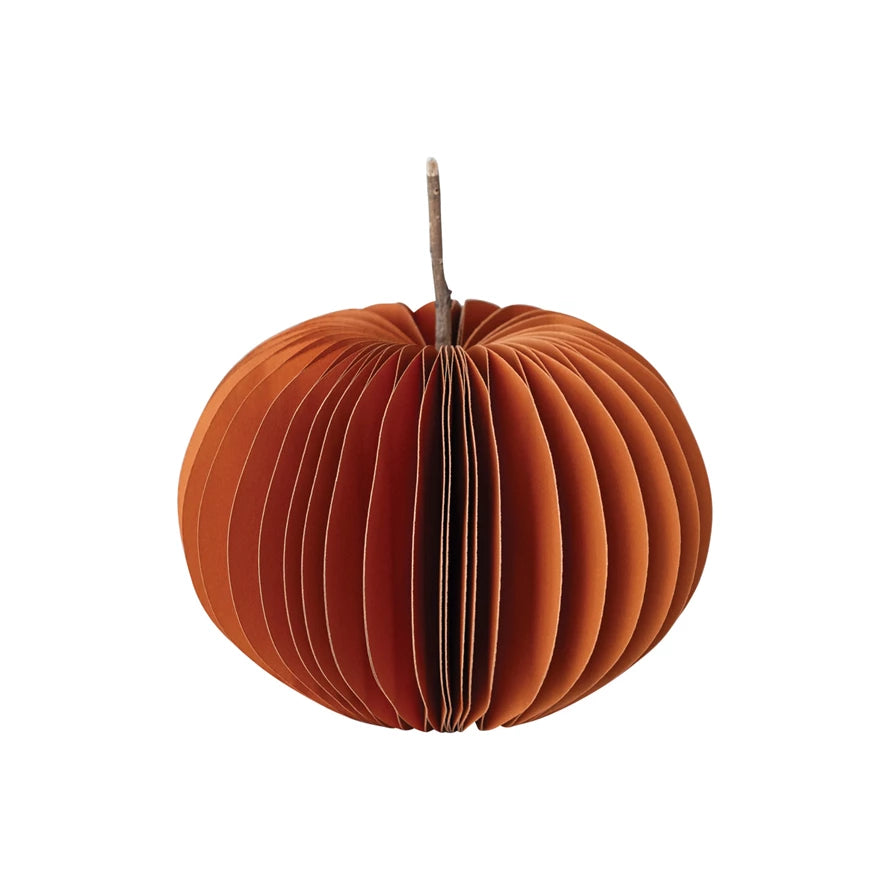 Recycled Paper Folding Pumpkin