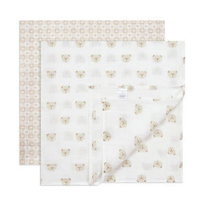 Muslin Swaddles (2pk) - Beige