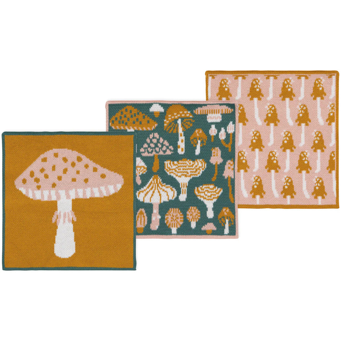 Knit Dishcloths - Mushroom