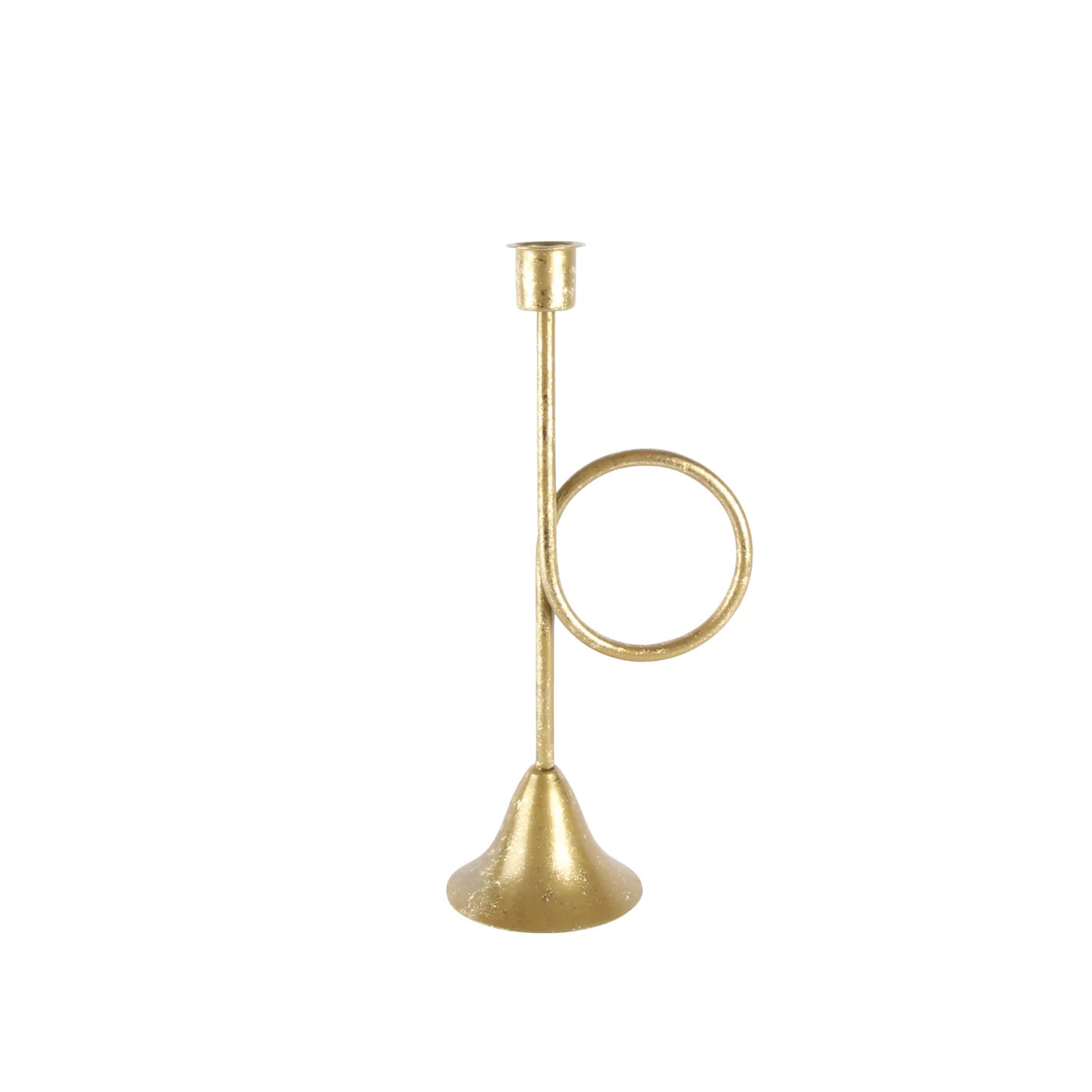 French Horn Candle Holder