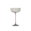 Pink Stemmed Coupe Glass