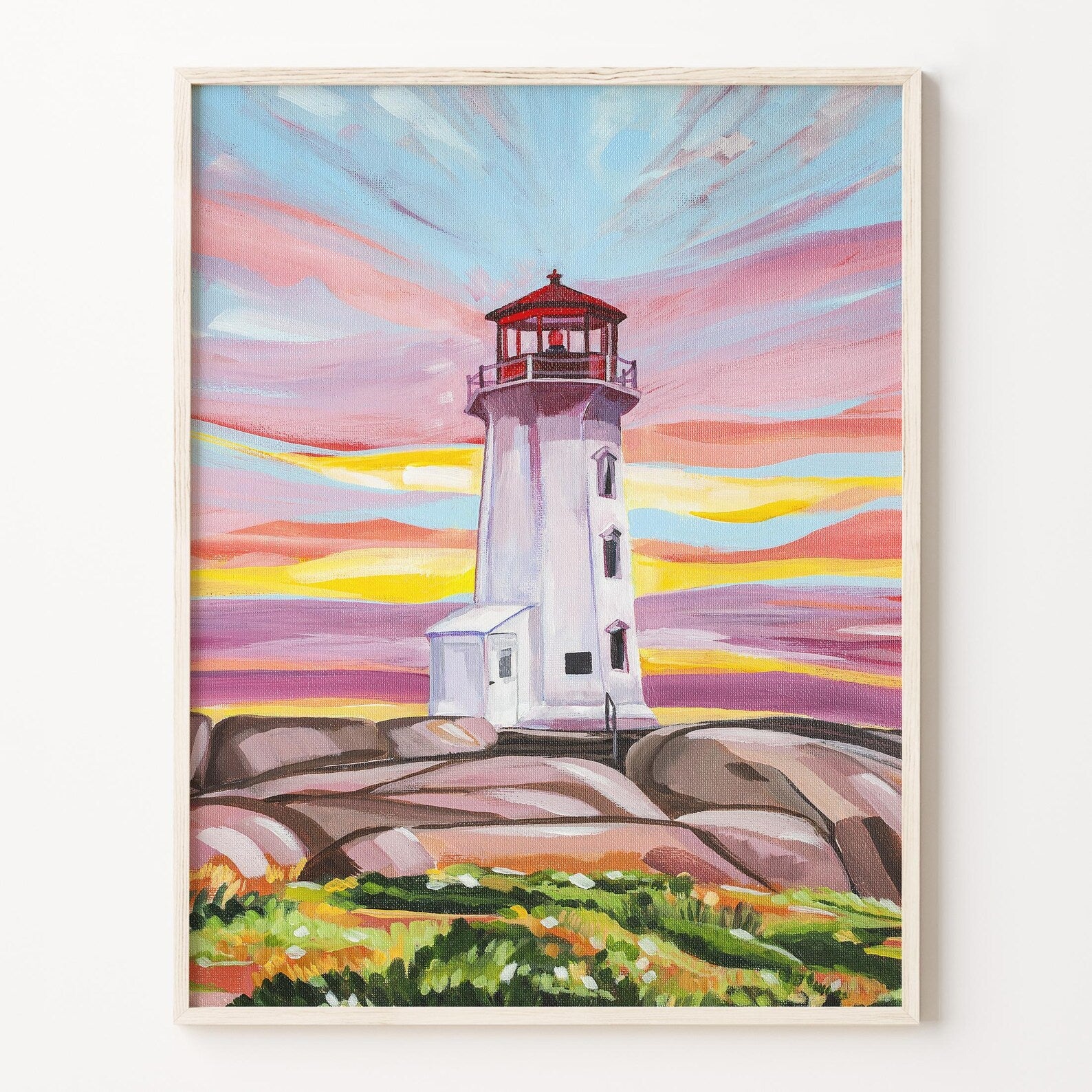 Lyndsay Hubley: Evening Sky Peggy's Cove Art Print