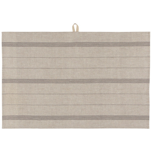 Maison Stripe Linen Dishtowel - Shadow