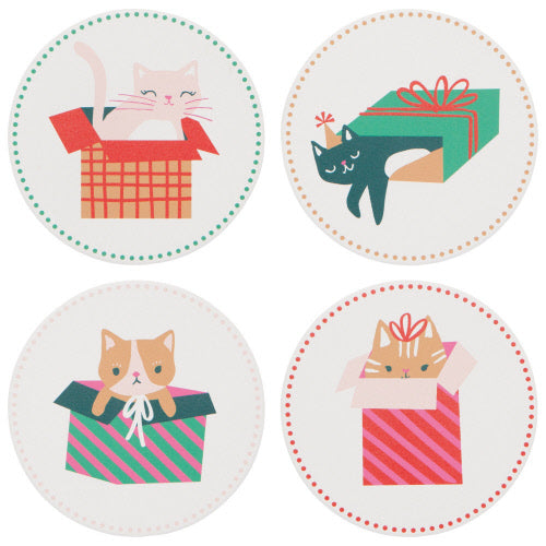 Set of 4 Let It Meow Coasters