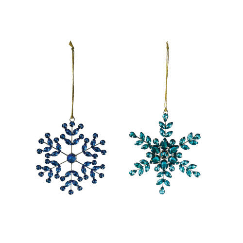 Acrylic Jewel & Metal Snowflake Ornament