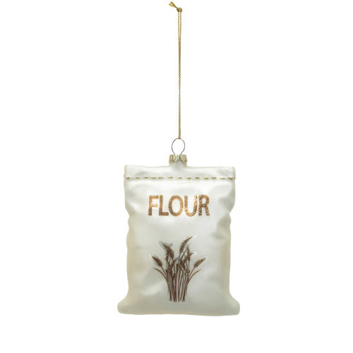 Hand-Painted Glass Flour Sack Ornament