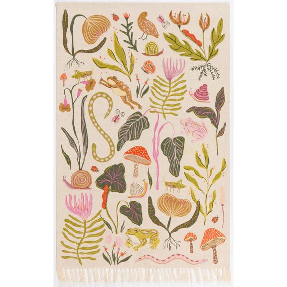 Gardenland Embroidered Tea Towel