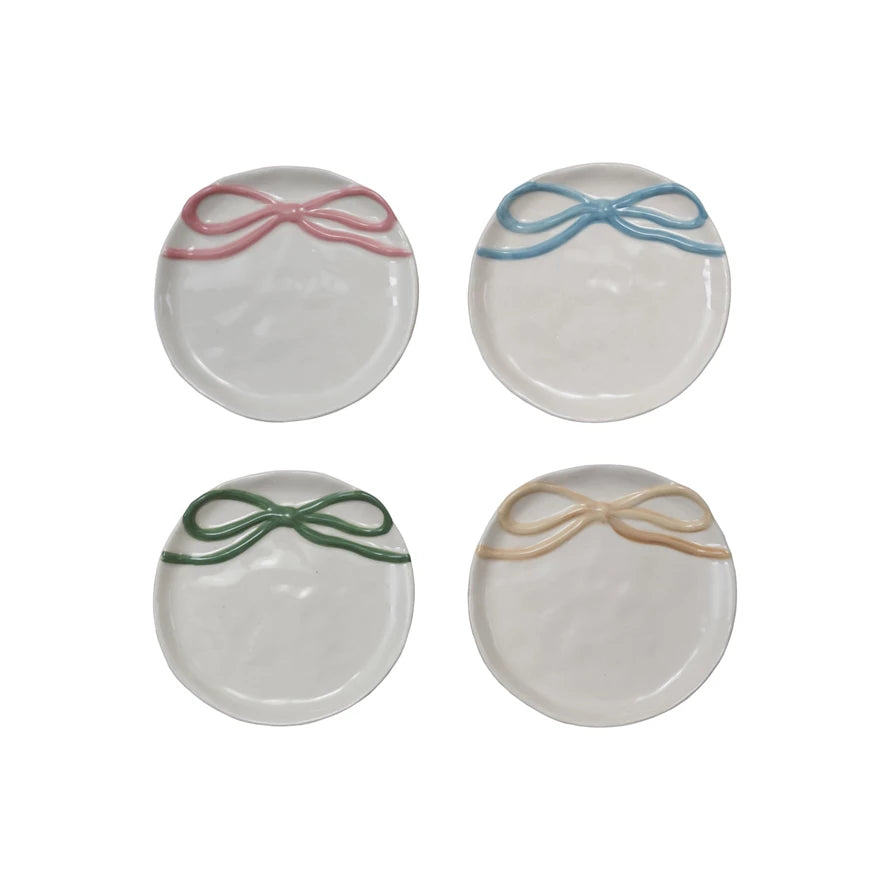 Stoneware Dish With Bow