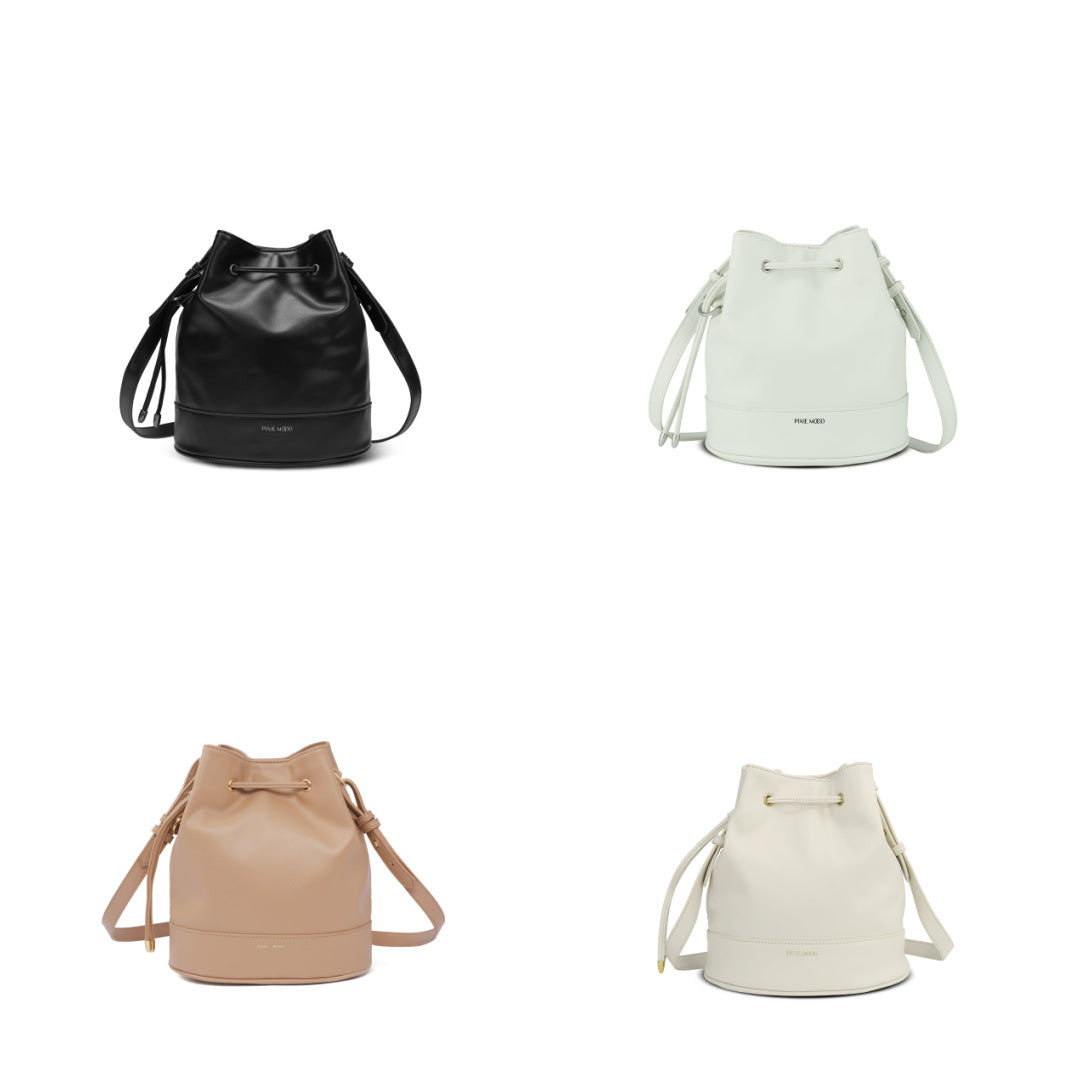 Amber Vegan Leather Bucket Bag (4 Colours)