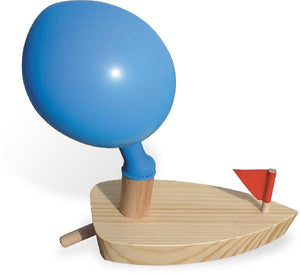 Wooden Balloon-Powered Boat