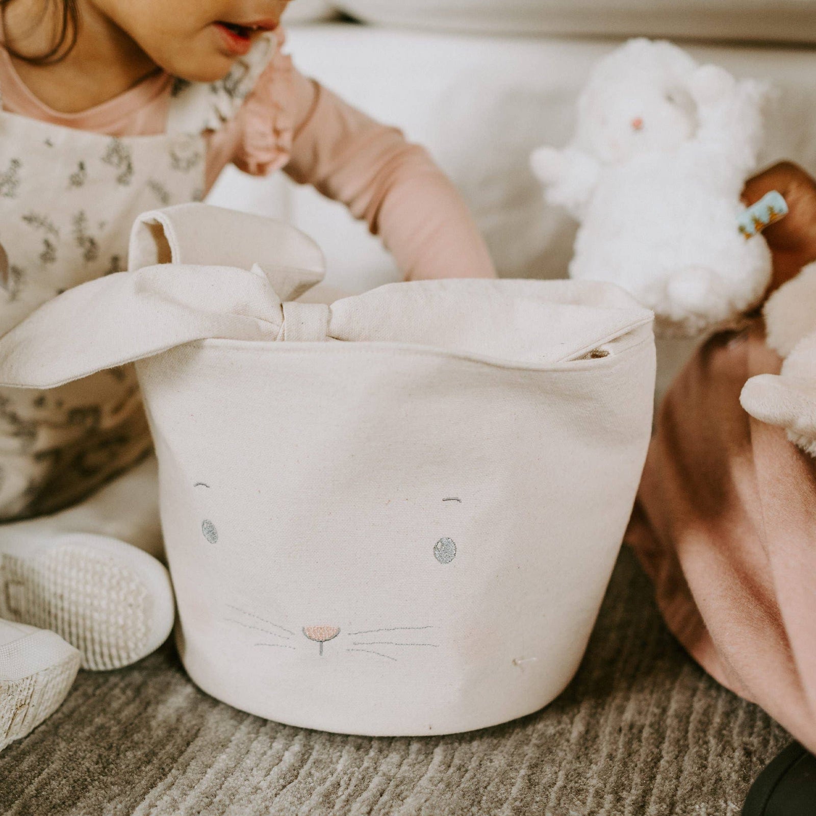 Bun Bun Canvas Easter Basket