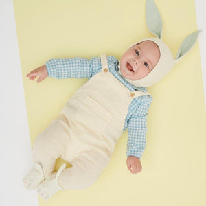 Peach Baby Bunny Hat (0-6 Months)