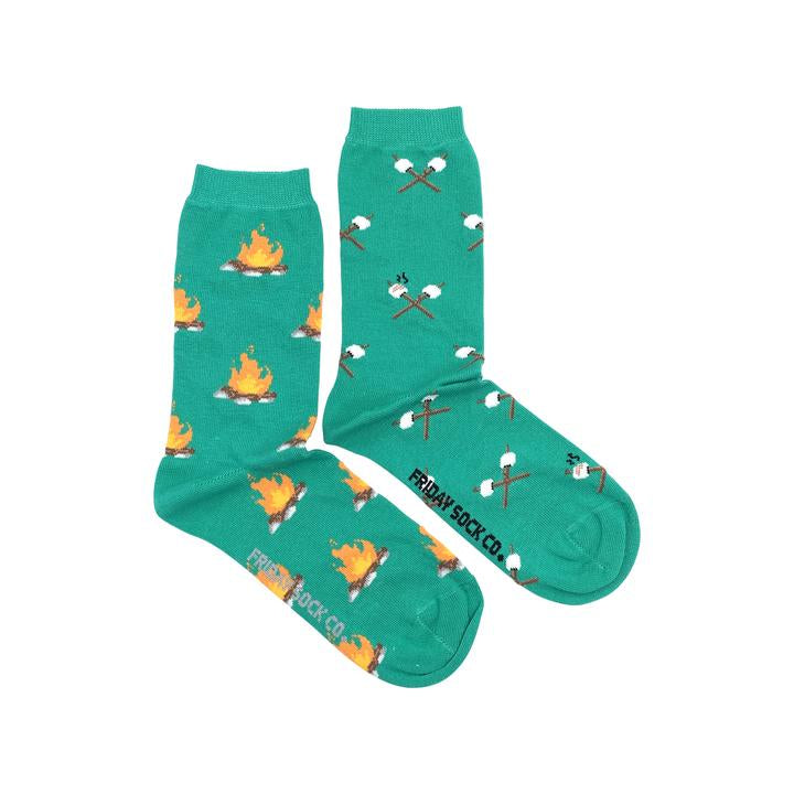 Women's Campfire & Marshmallow Socks (Crew)