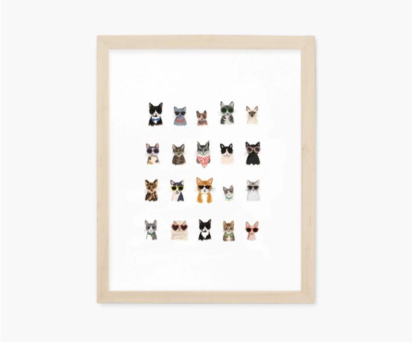 Cool Cats of Summer Art Print (8" x 10")