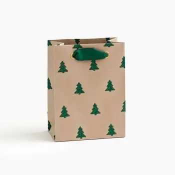 Green Glitter Tree Gift Bags