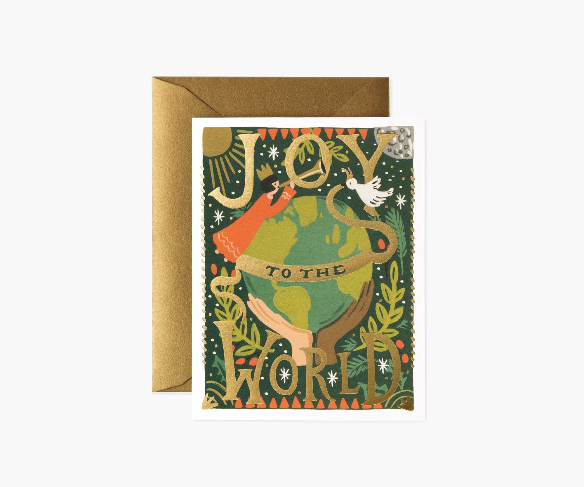 Set of 8 - Gold Joy to the World Cards