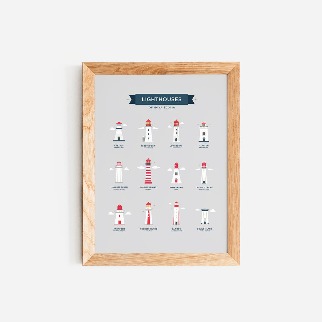 Lighthouses of Nova Scotia Art Print (8” x 10”)