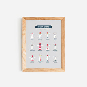 Lighthouses of Nova Scotia Art Print (8” x 10”)