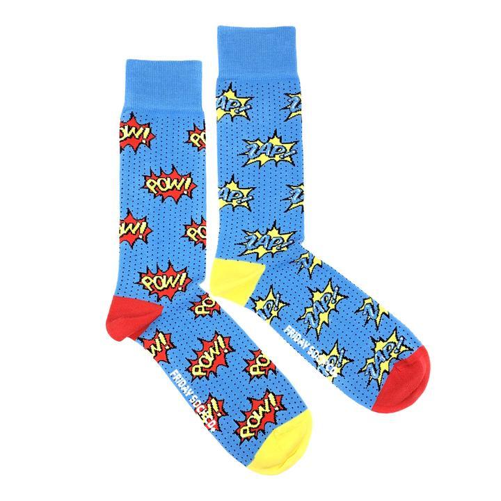 Men's Pow Zap Superhero Socks