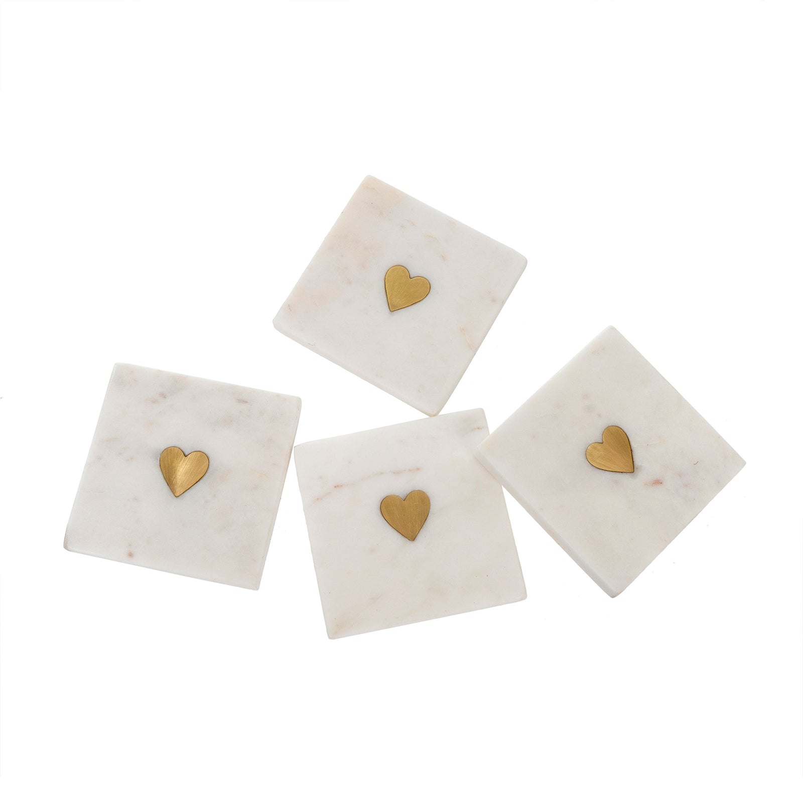 Sweetheart Square Marble Coasters (Single)