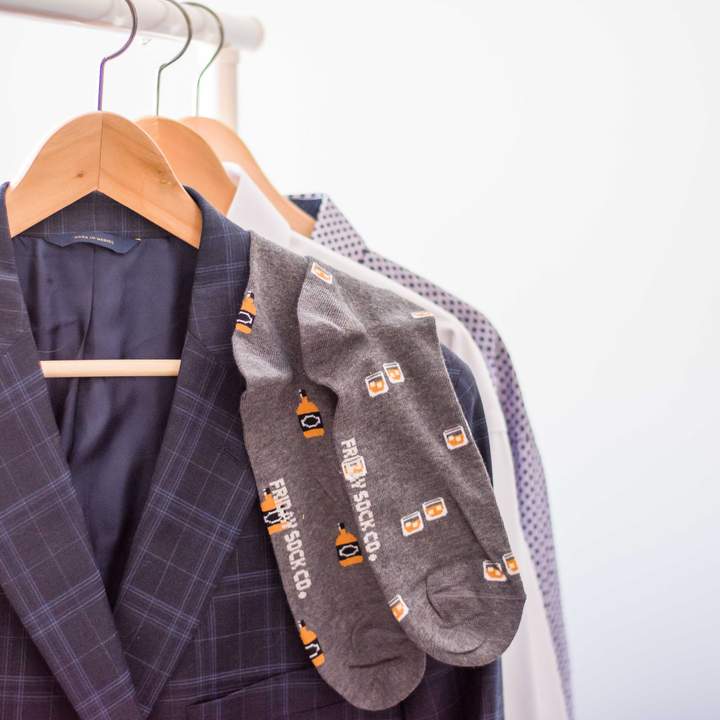 Men's Glass & Bottle Whiskey Socks (Tall)