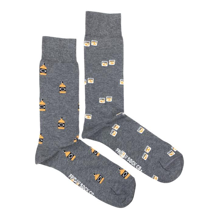 Men's Glass & Bottle Whiskey Socks (Tall)