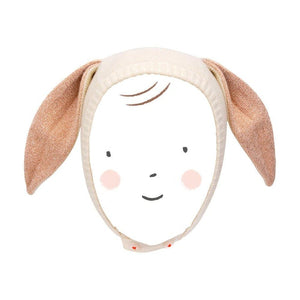 Peach Baby Bunny Hat (0-6 Months)