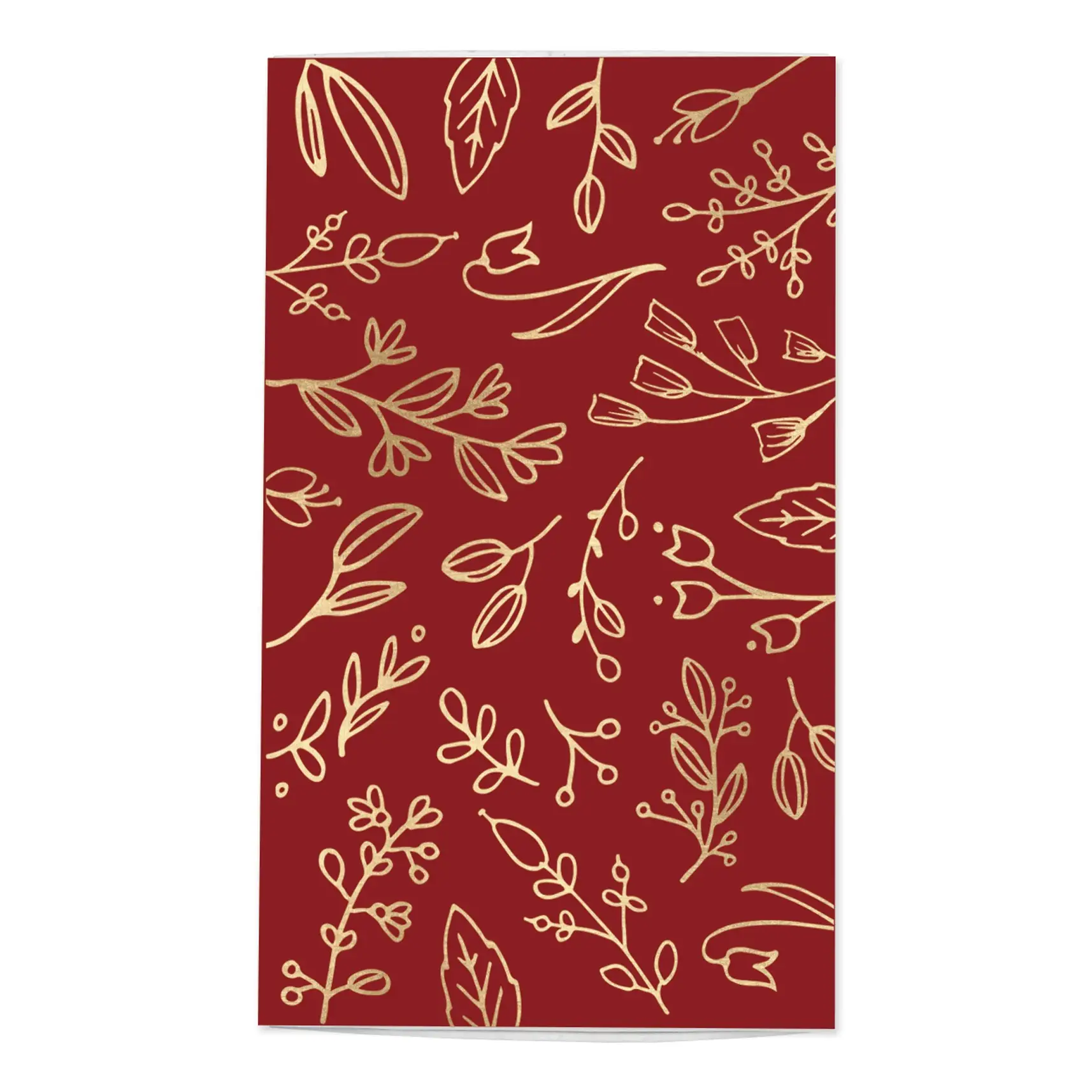 Large Match Box: Red & Gold Foil Floral
