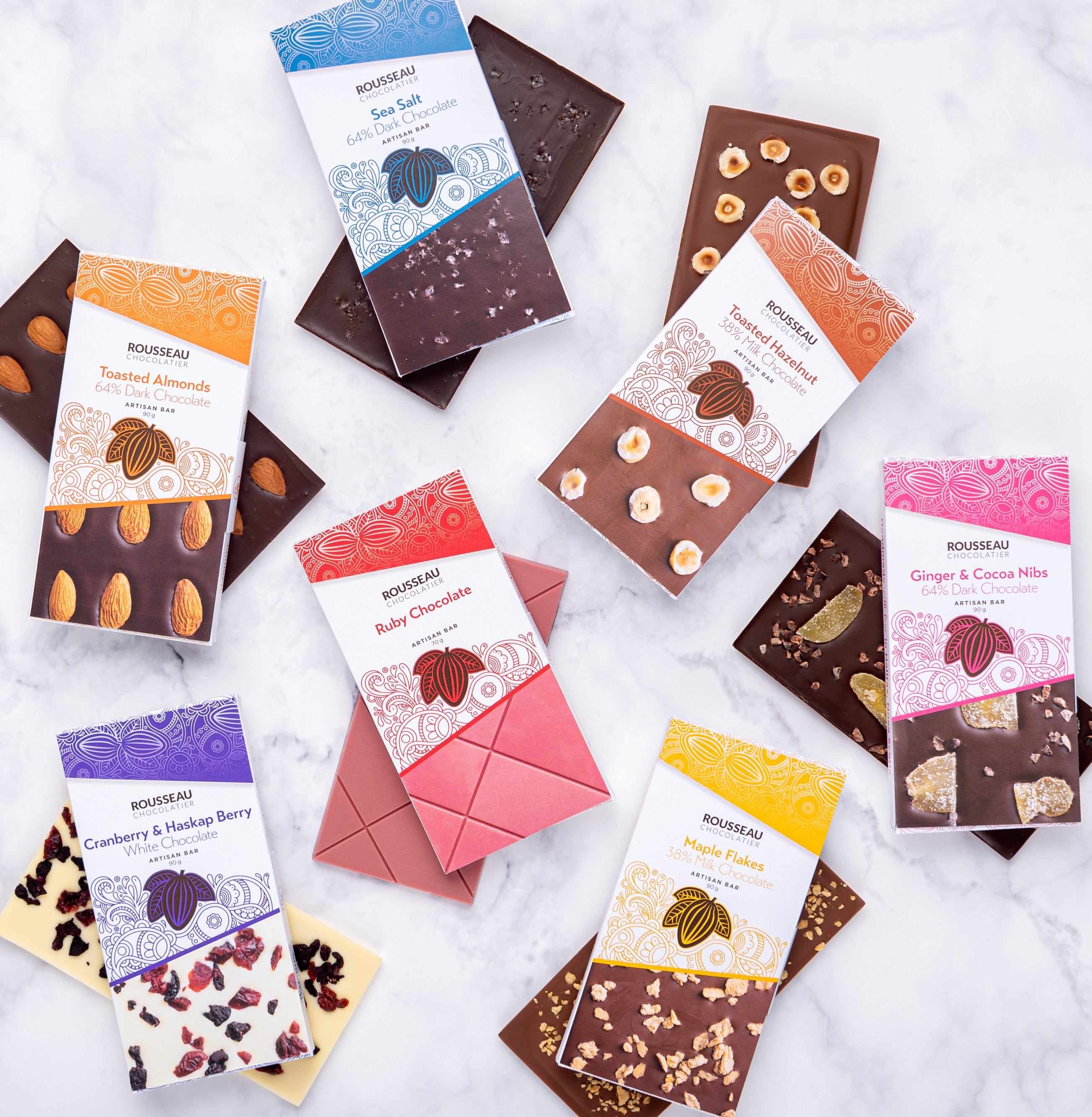 Artisan Chocolate Bars – Rousseau Chocolatier