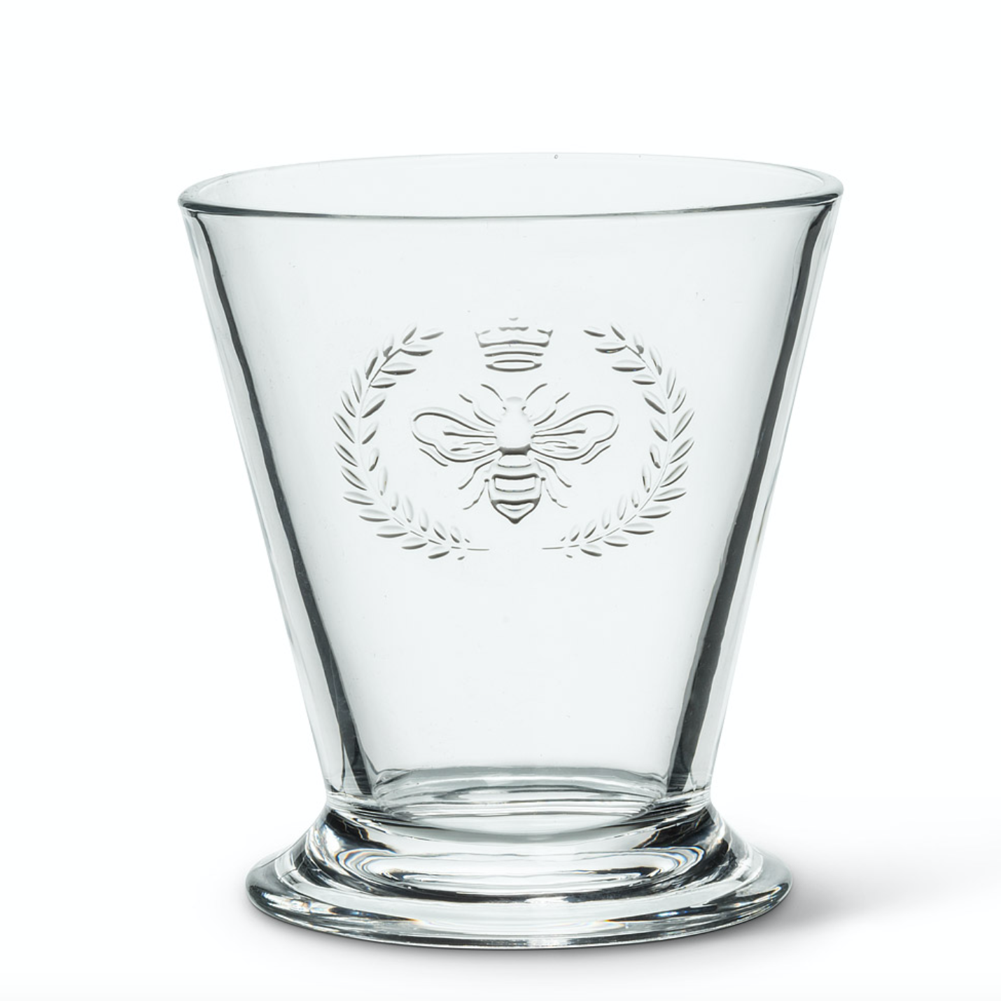 Glass Bee in Crest Tumbler