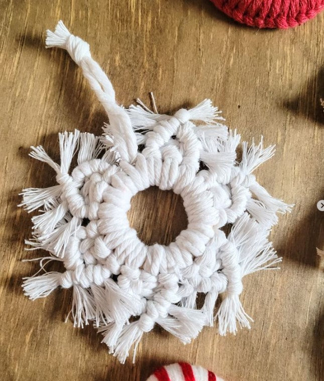 Assorted Macrame Snowflake Ornaments (Local)