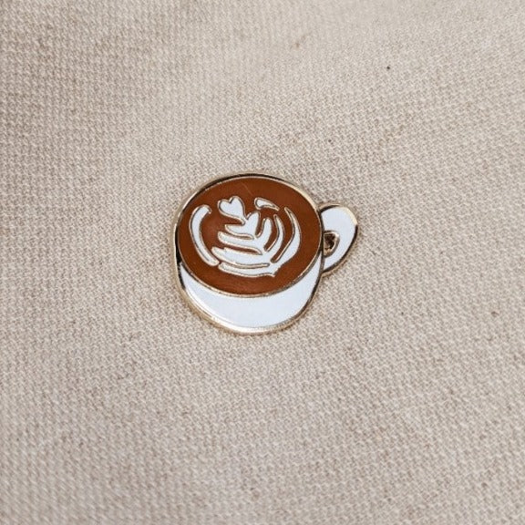 Latte Art Enamel Pin