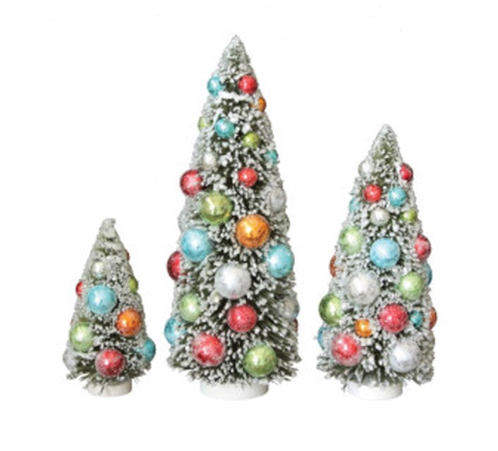 Bottle Brush Tree With Ornaments