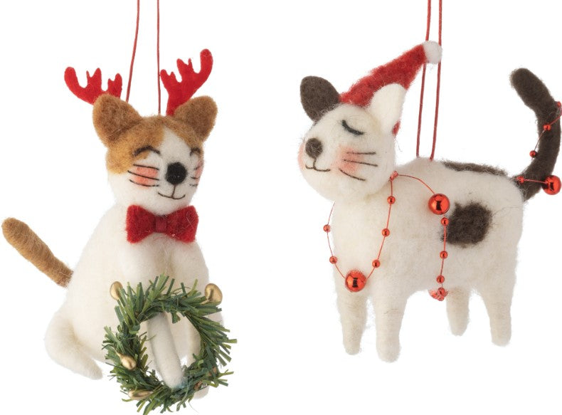 Felt Cat Hanging Ornament