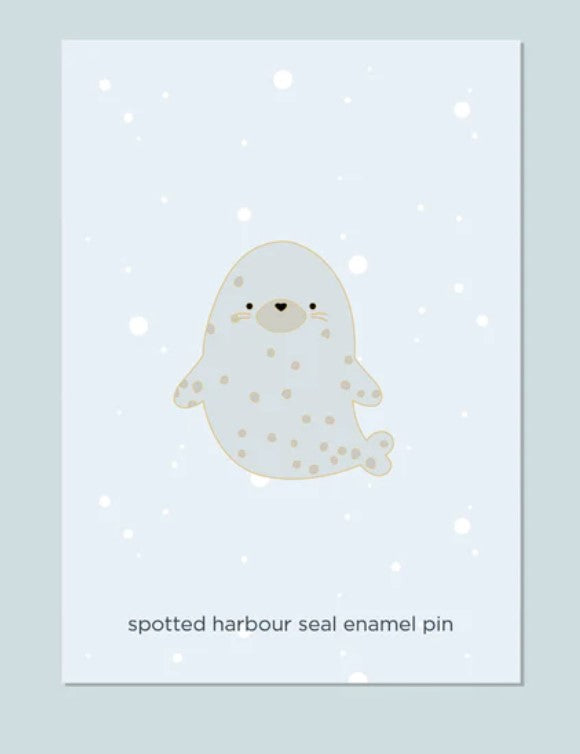 Spotted Harbour Seal Enamel Pin