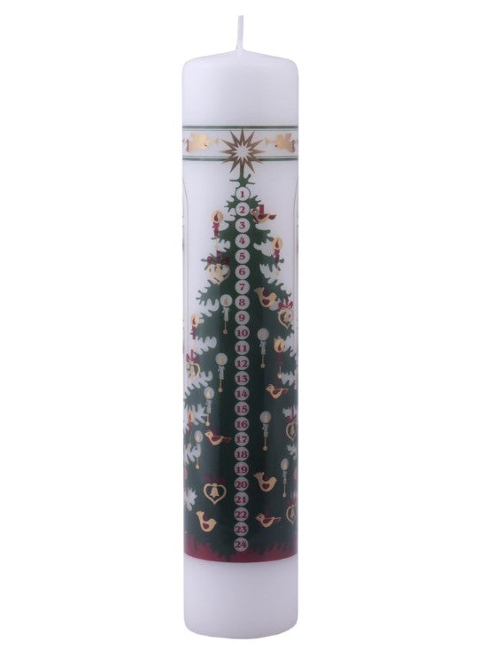 Danish Advent Candle - Christmas Tree Pillar