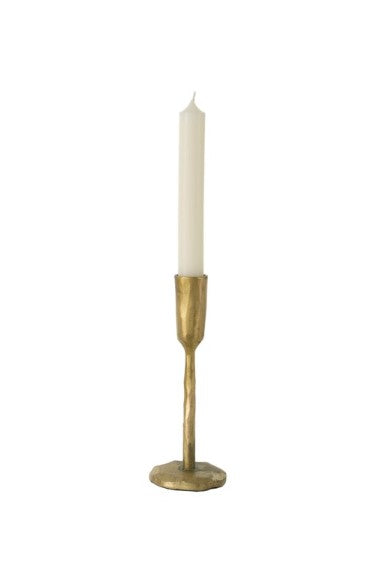 Luna Gold Forged Candlestick Holders