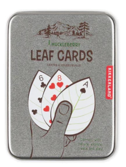 Huckleberry Leaf-Shaped Playing Cards