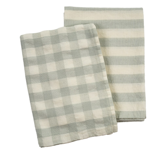 French Linen Gingham Tea Towels