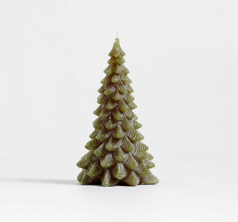 Green Pine Christmas Tree Candle