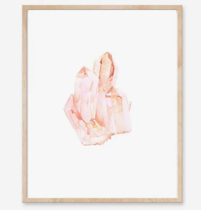 Katelyn Morse - Pink Crystal Art Print (8" X 10")