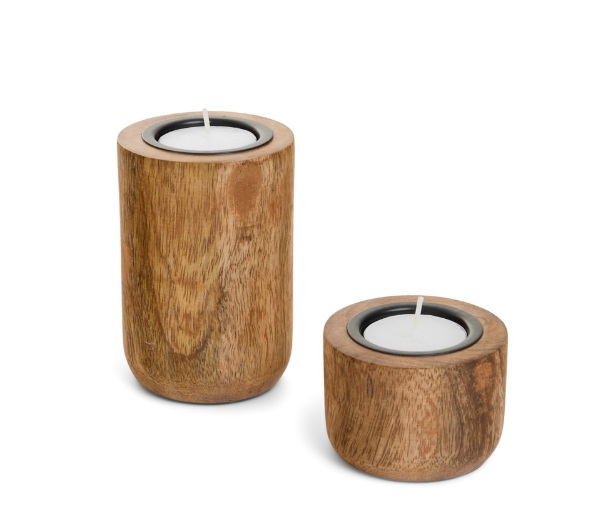 Mango Wood Catania Candle Holder