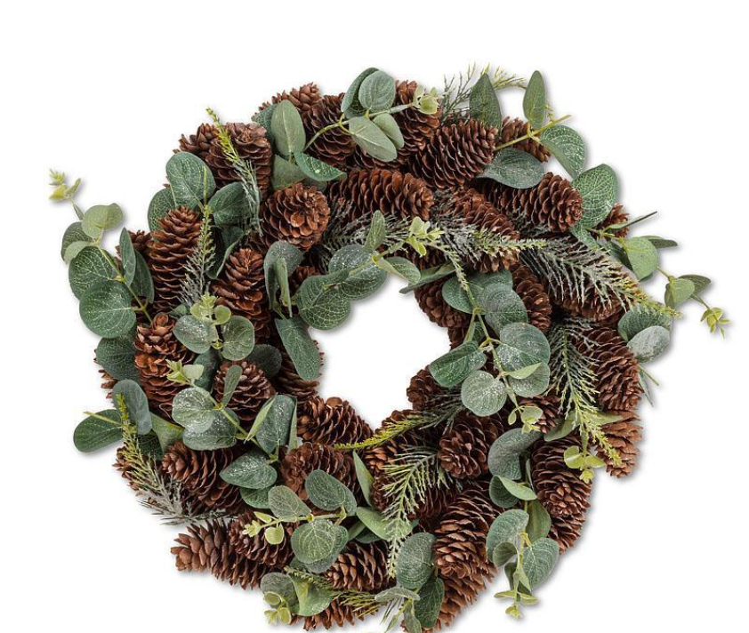 Pinecone Wreath With Eucalyptus