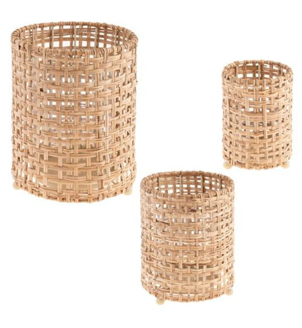 Rattan Hurricane Lamp