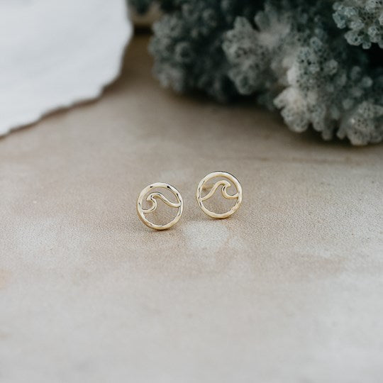 Earrings - Wave Studs